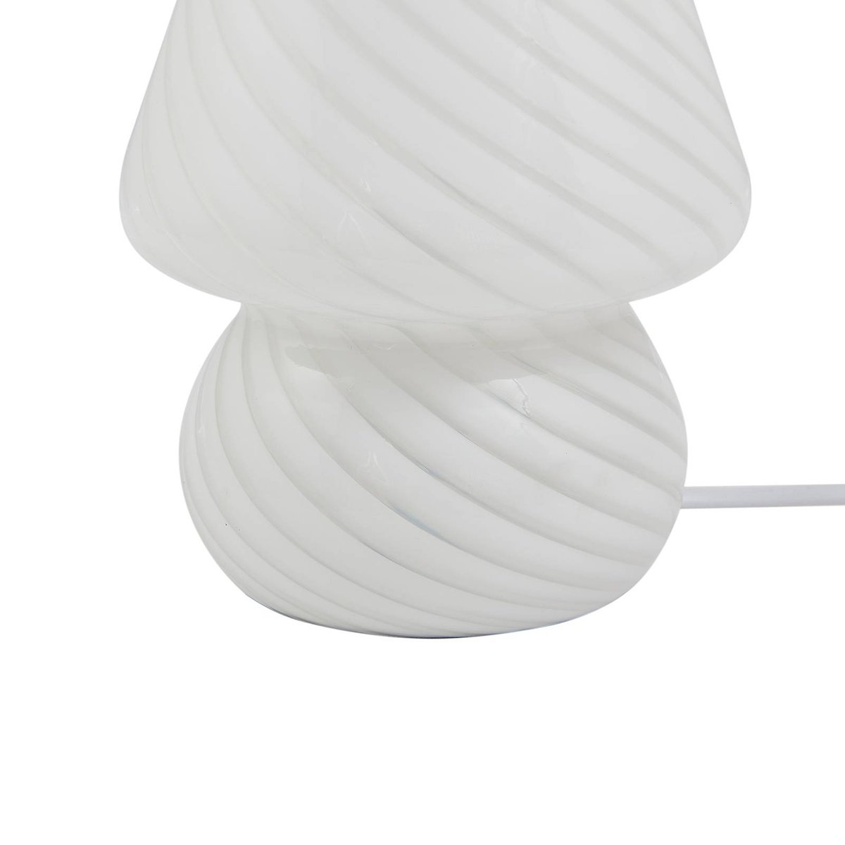 Lampe à poser en verre moderne, Andriana blanc, LINDBY