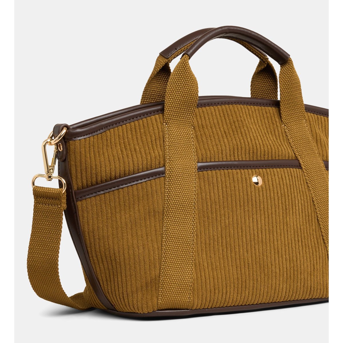 Sac cabas maggy velours kaki clair, GALERIES LAFAYETTE