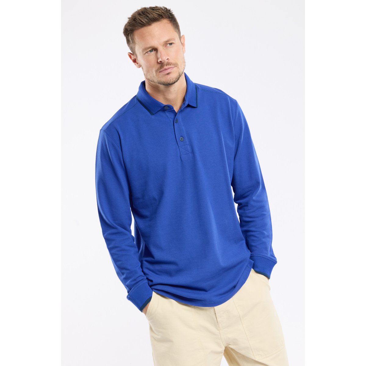 Polo en coton piqué etoile, ARMOR-LUX