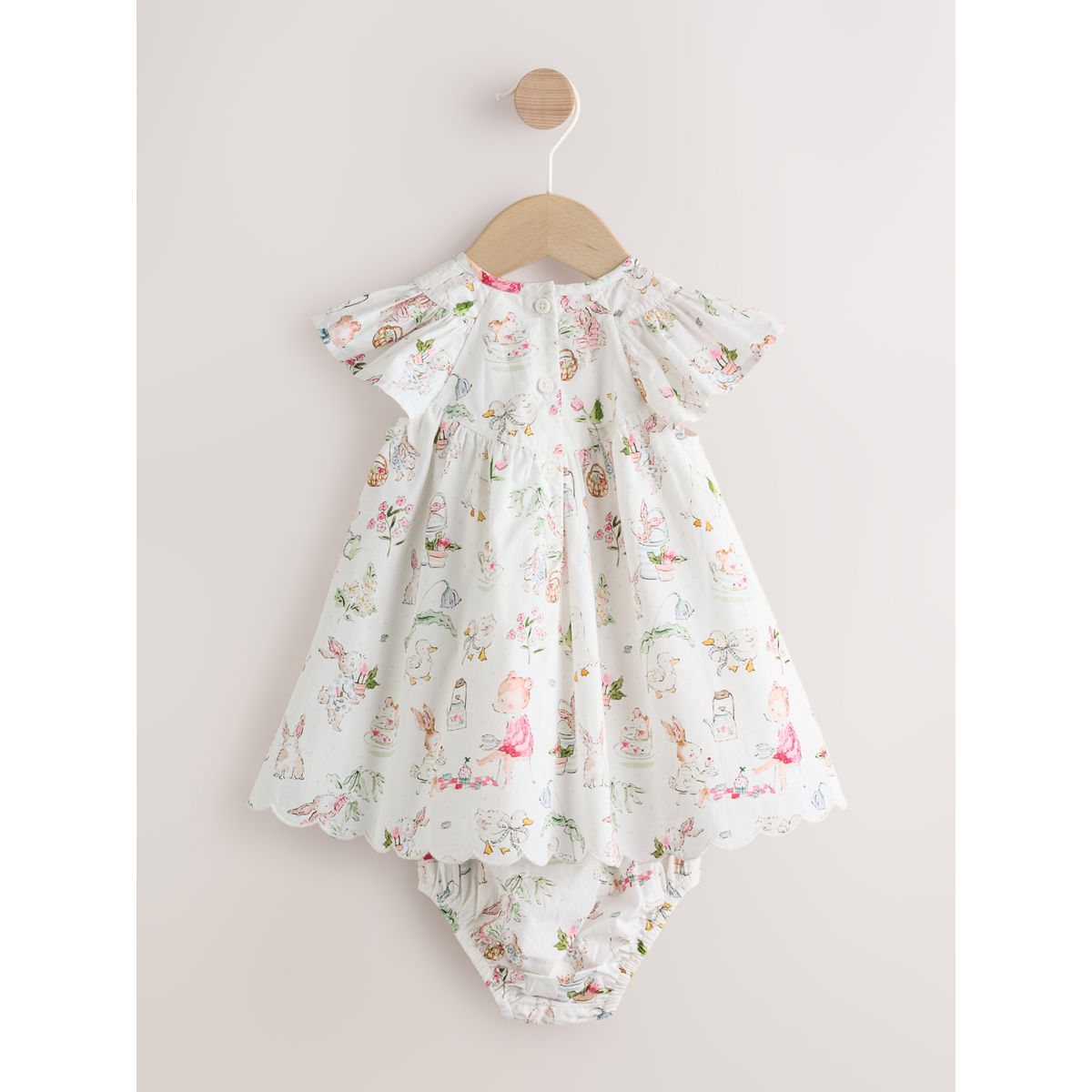 Robe tissée et culotte bébé, 2 pièces personnage blanc, NEXT