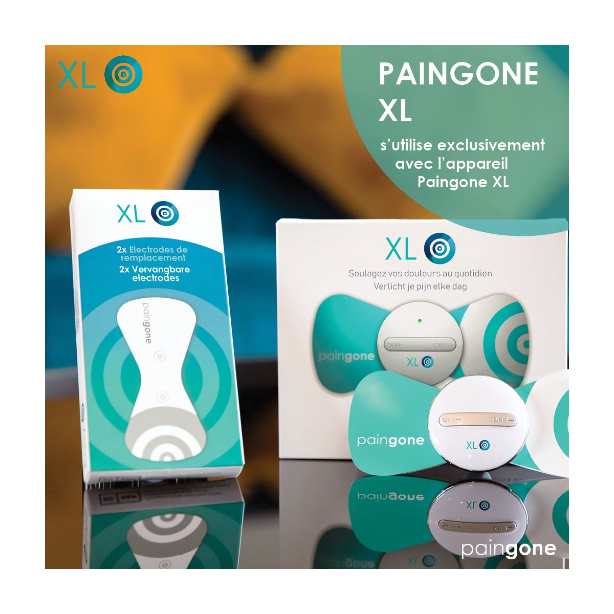 Gel pads pour Paingone XL couleur unique, PAINGONE