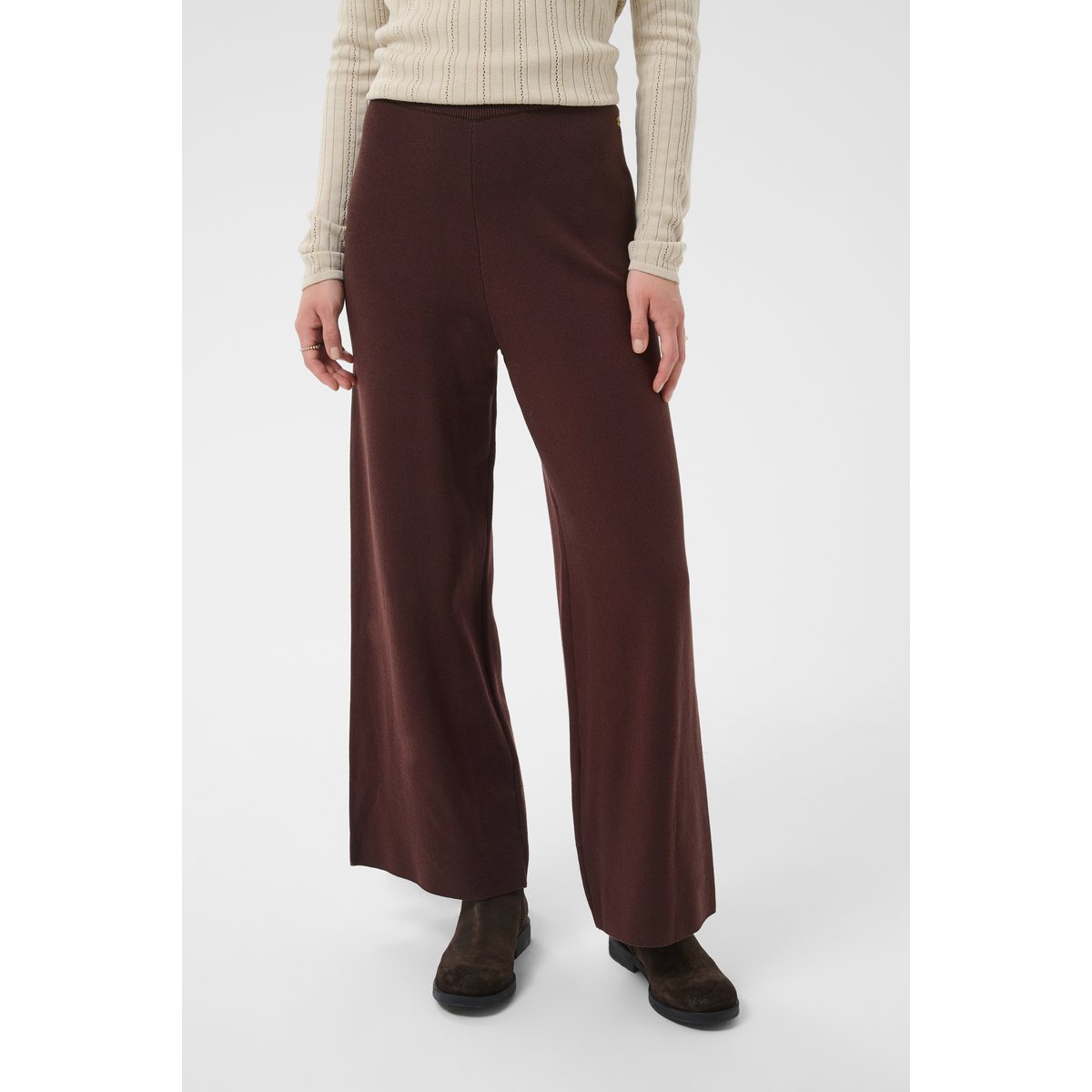 Pantalon casual marron java, CREAM