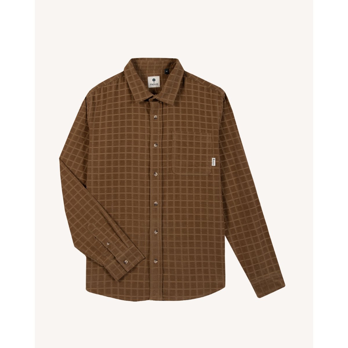 Chemise en velours camel, FAGUO