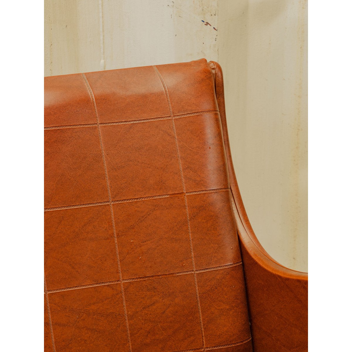 Banquette en cuir marron Clara N°158 - Bon état marron, DEBONGOUT