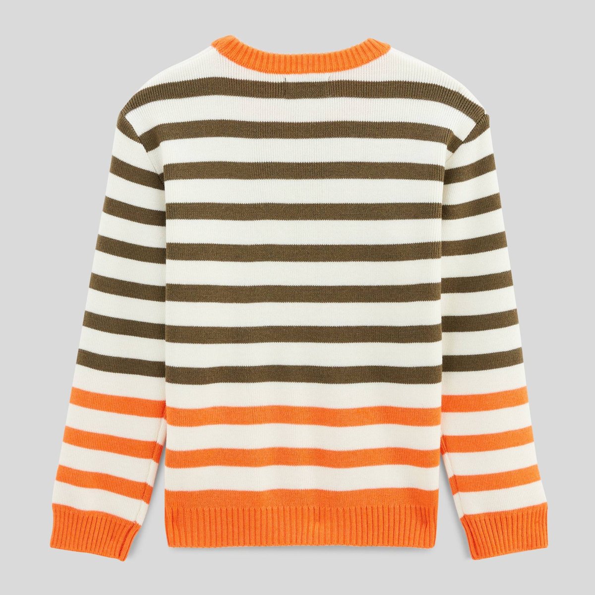 Pull rayé bicolore contenant laine flamme, MONOPRIX
