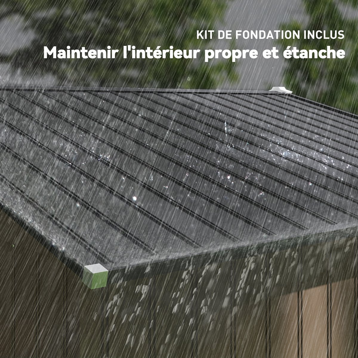Abri de jardin Acier galvanisé Marron marron, OUTSUNNY