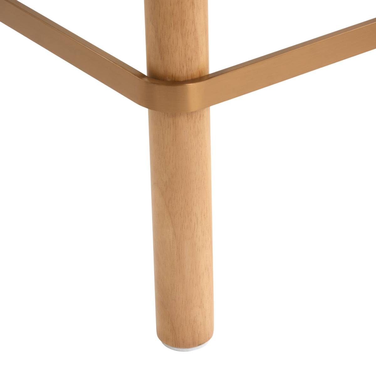 Tabouret de bar carré en hévéa NOALI bronze, ATMOSPHERA