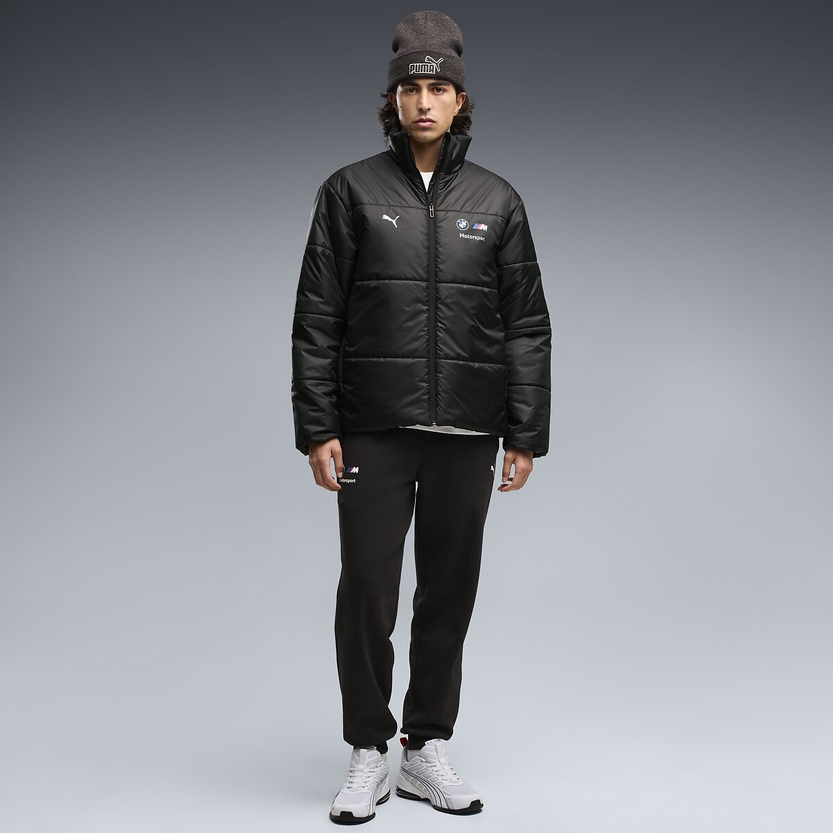 Doudoune courte col montant, mi-saison, Motorsport BMW noir, PUMA