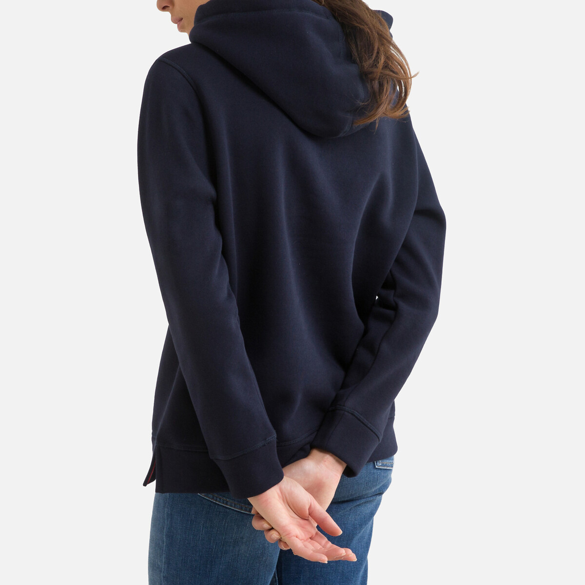 Cotton Blend Hoodie navy, TOMMY HILFIGER