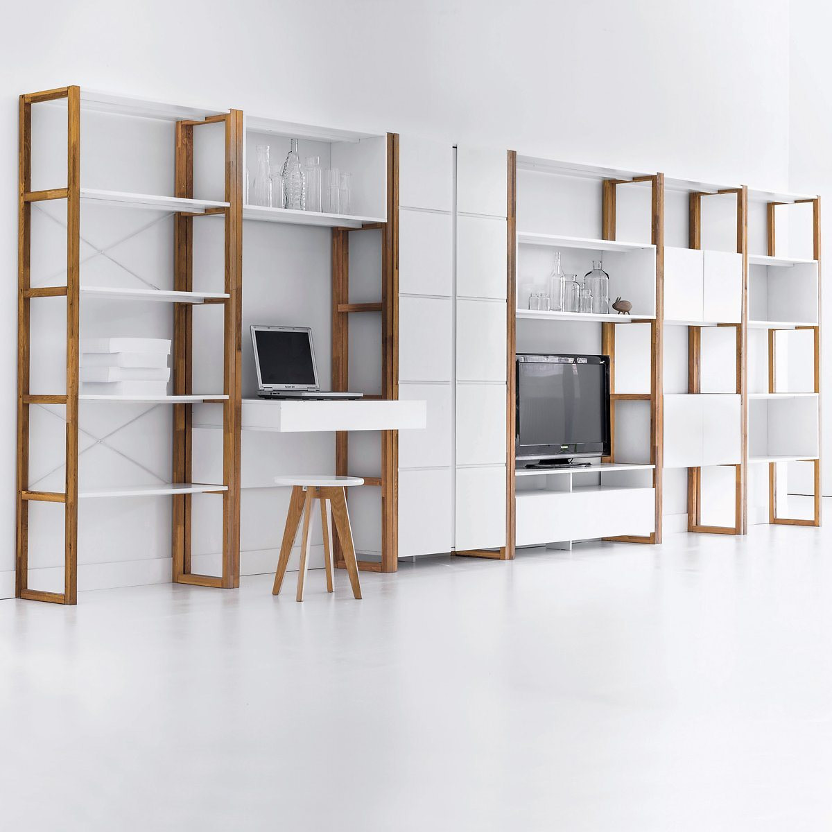 Bibliothèque 5 tablettes, COMPO blanc, LA REDOUTE INTERIEURS