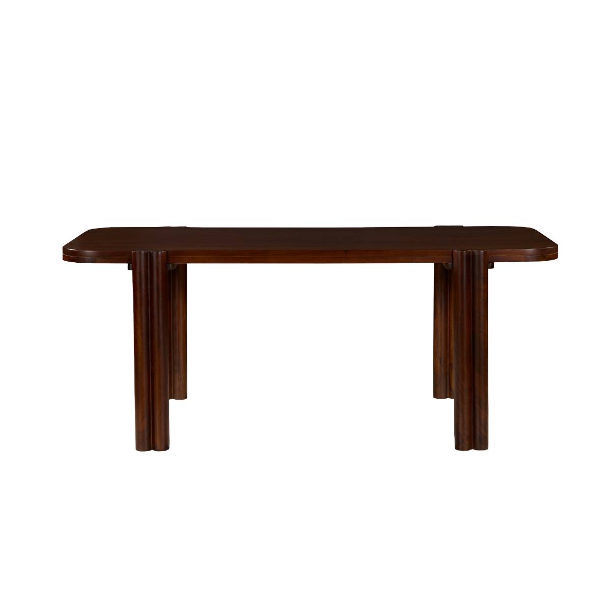 Table à manger en bois de manguier AURALIA bois foncé, MADE IN MEUBLES 