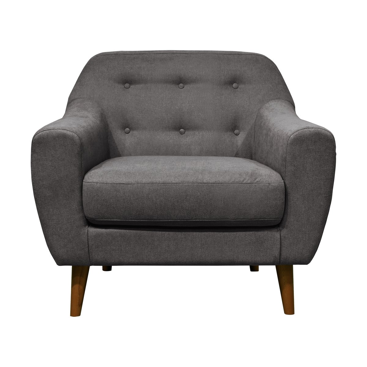 Fauteuil tissu - AGATHE gris foncé, CAMIF
