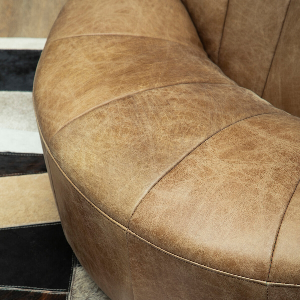 Midcentury Vintage Leather Lounge Chair brown , SO'HOME