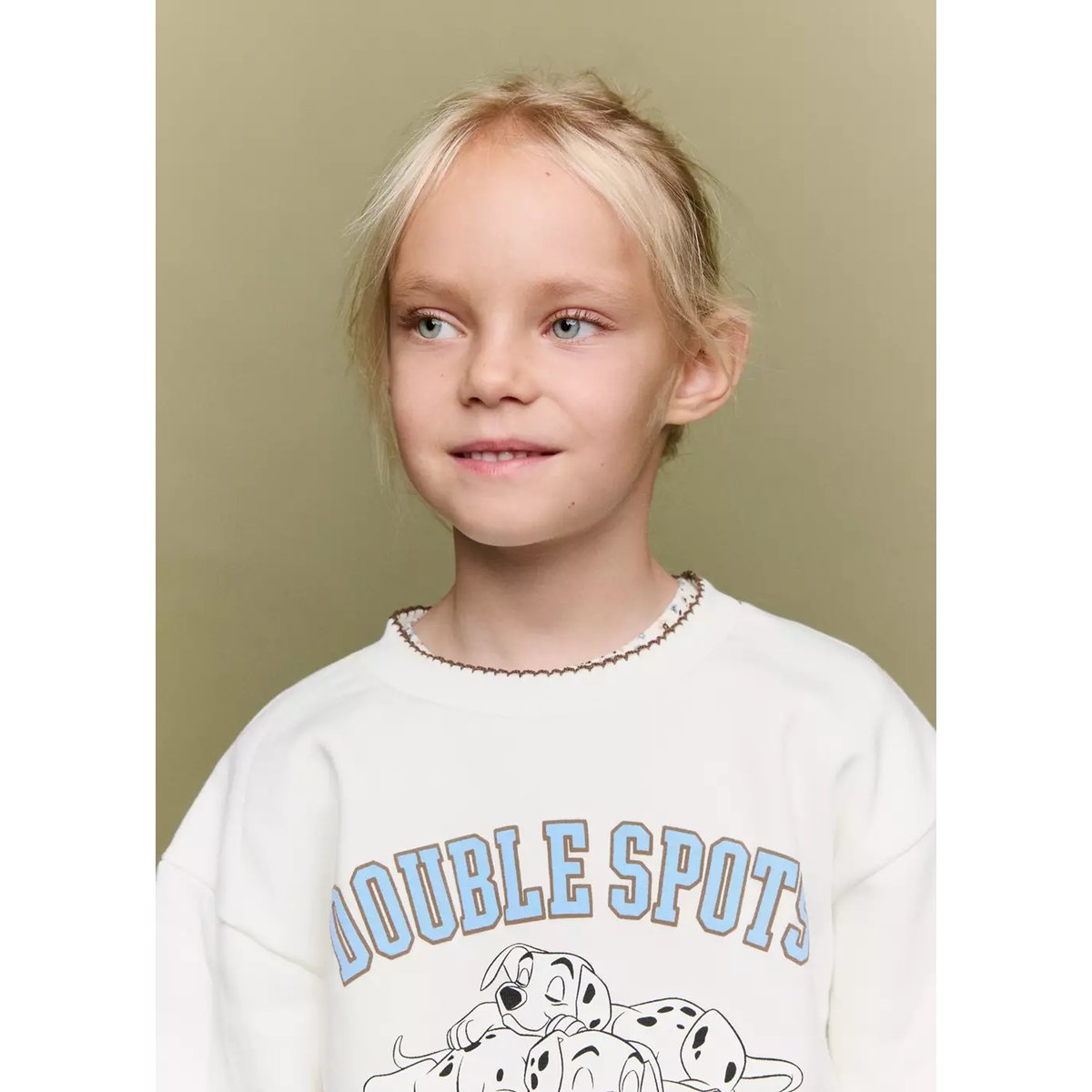 Sweat-shirt coton Les 101 Dalmatiens blanc cassé, MANGO BABY