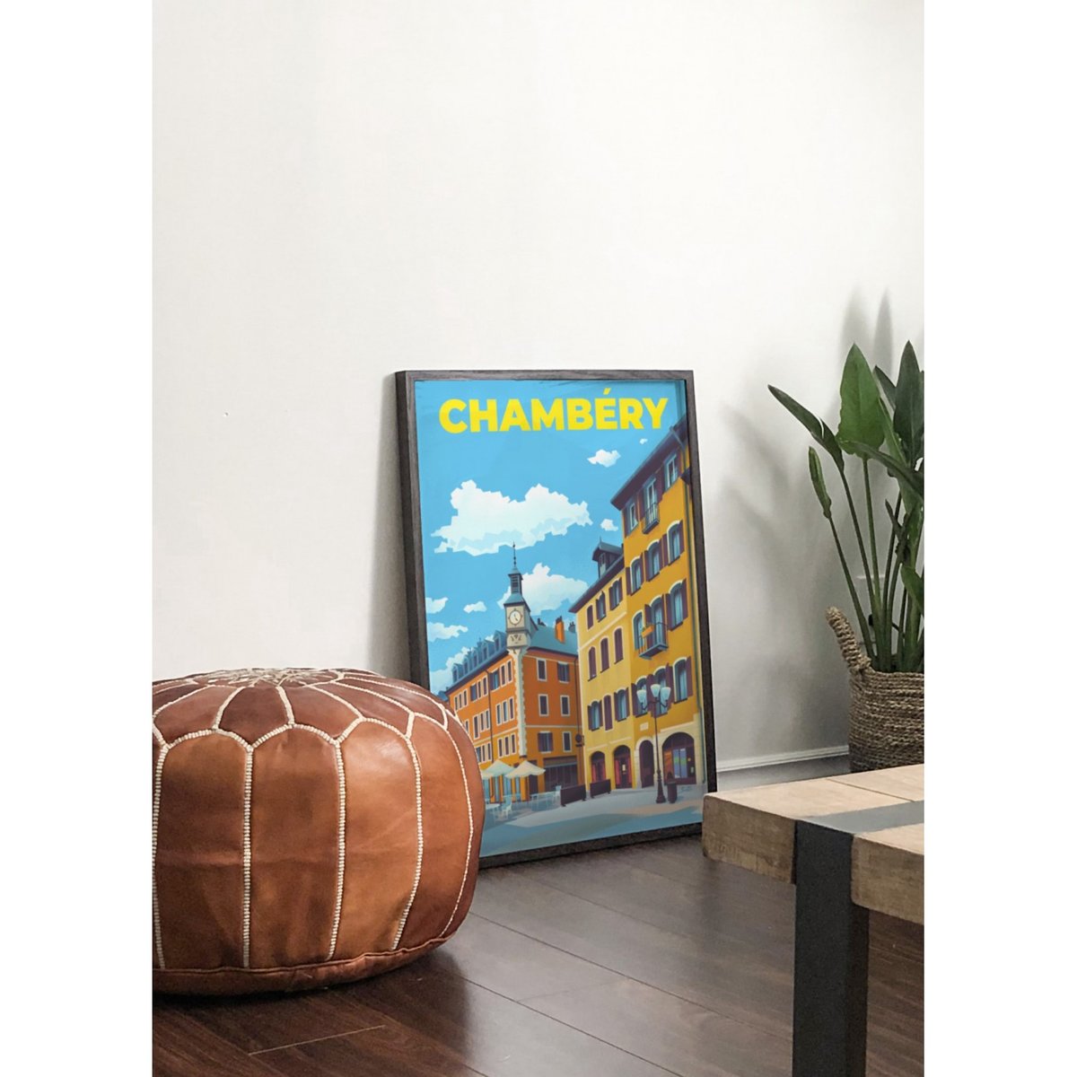 Affiche ville Chambéry 2 blanc, L'AFFICHERIE