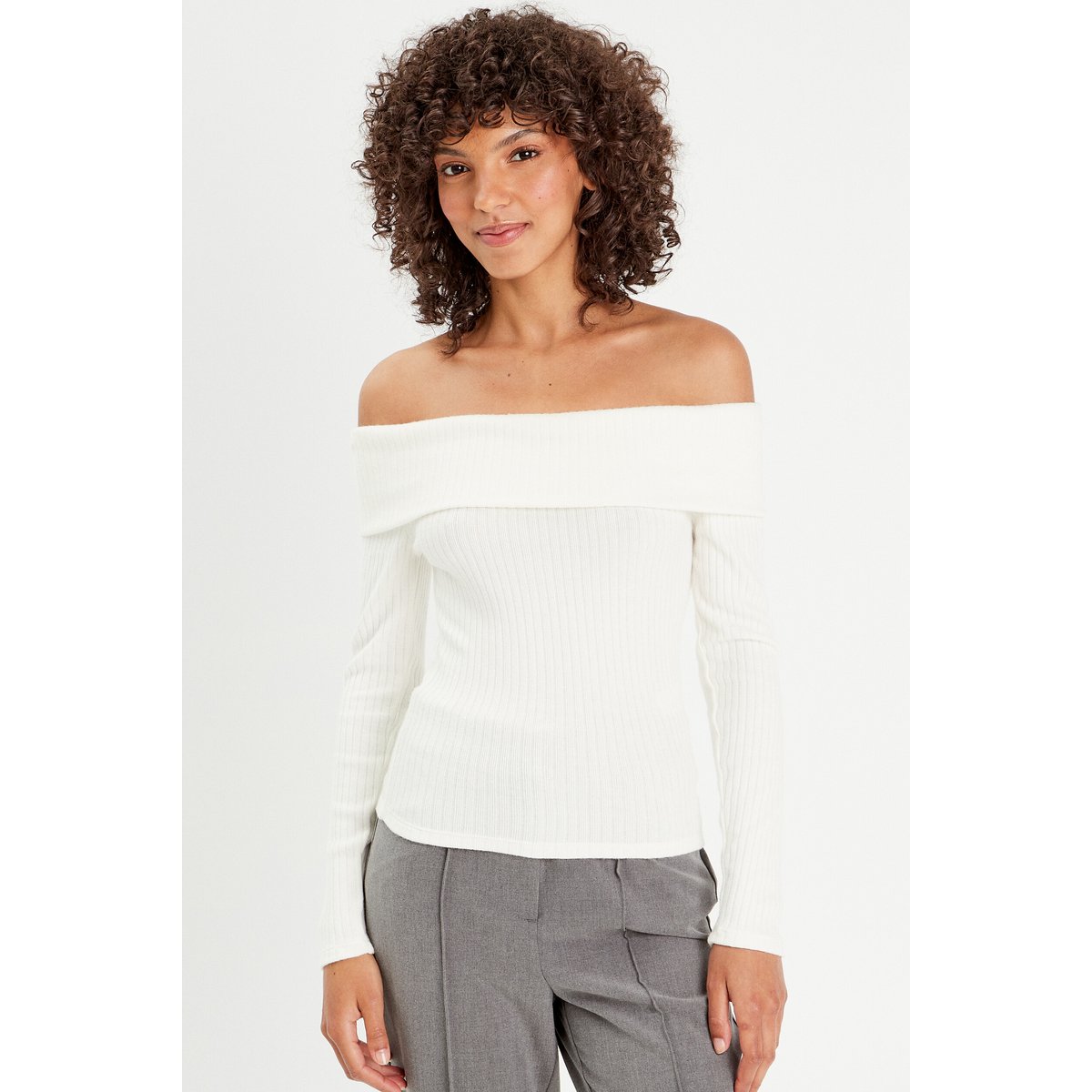 T-shirt manches longues ecru, CACHE CACHE