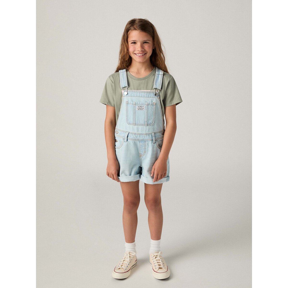 Salopette classique en denim bleu denim clair, LEVI'S KIDS