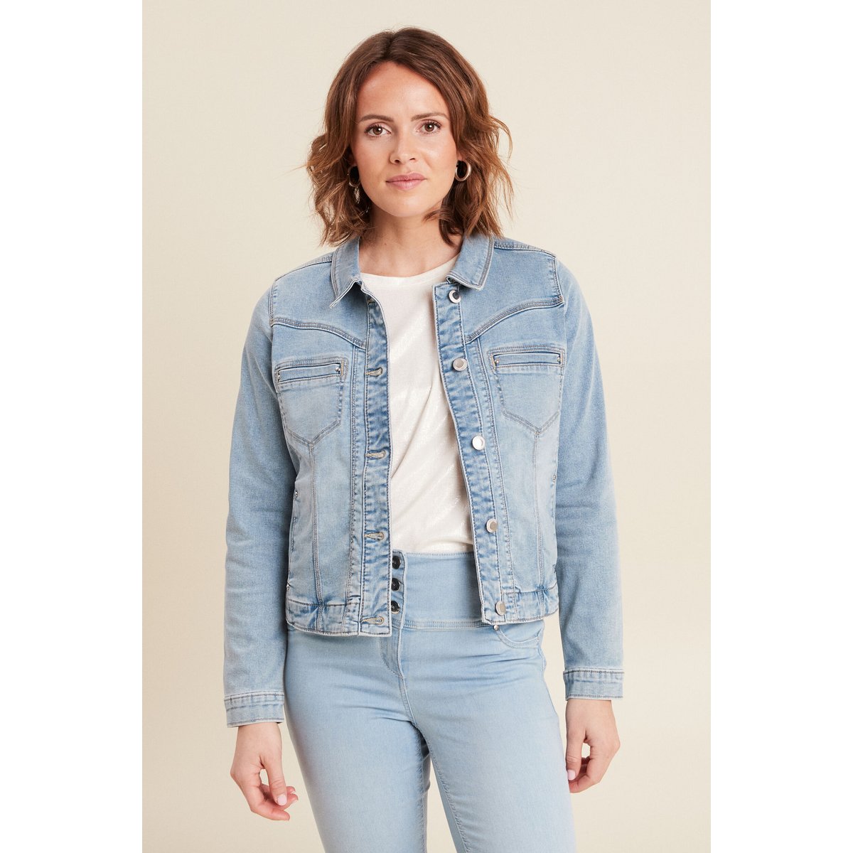 Blouson en jean denim baby bleu, BREAL