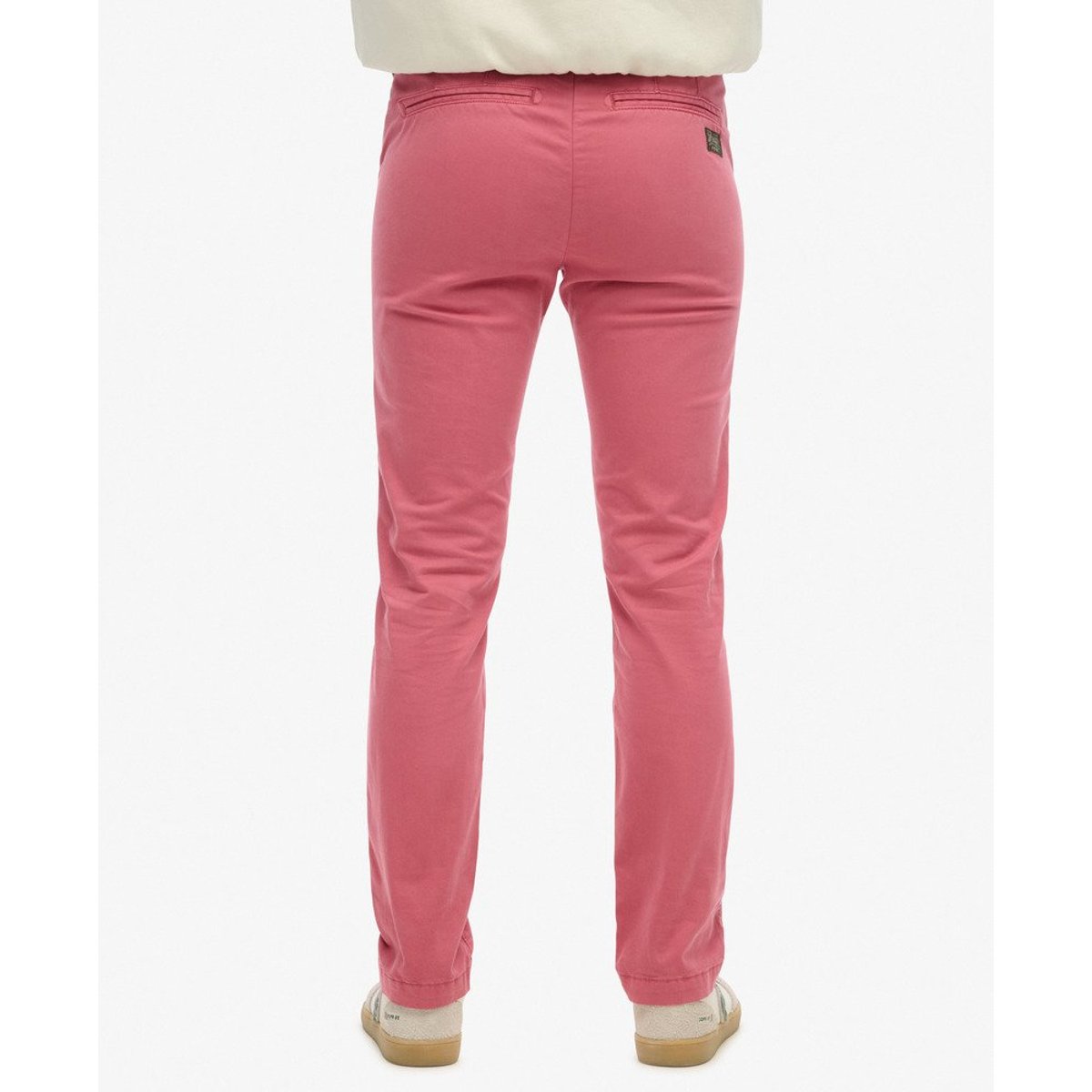 Pantalon chino à taille mi-haute rose mauve, SUPERDRY