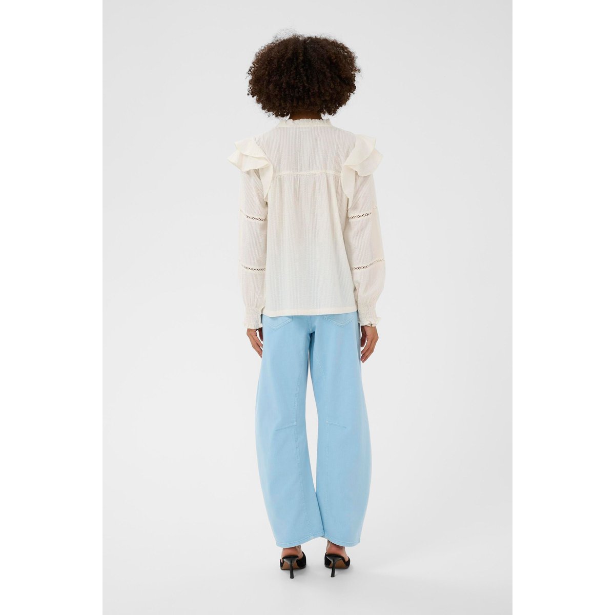 Blouse à manches longues blanc spring gardenia, CULTURE