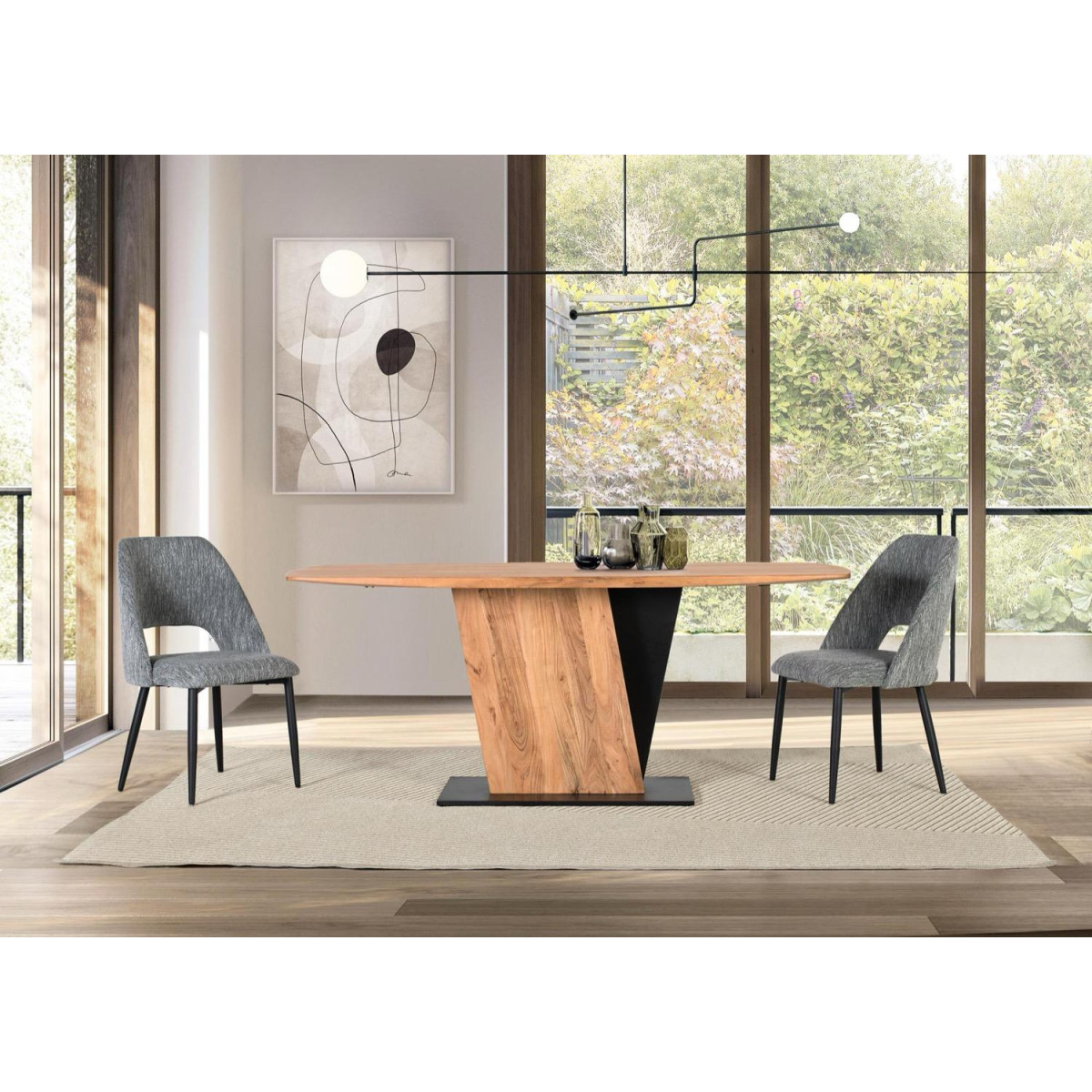 Table à manger Bois Marron marron, DECORATION D’AUTREFOIS