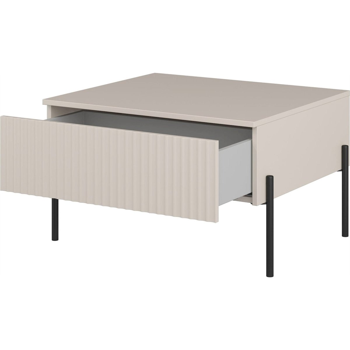 Table basse en bois avec tiroir collection ORE cachemire, RECOLLECTION