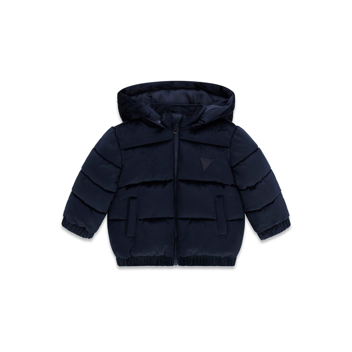 Doudoune À Capuche En Velours bleu, GUESS KIDS