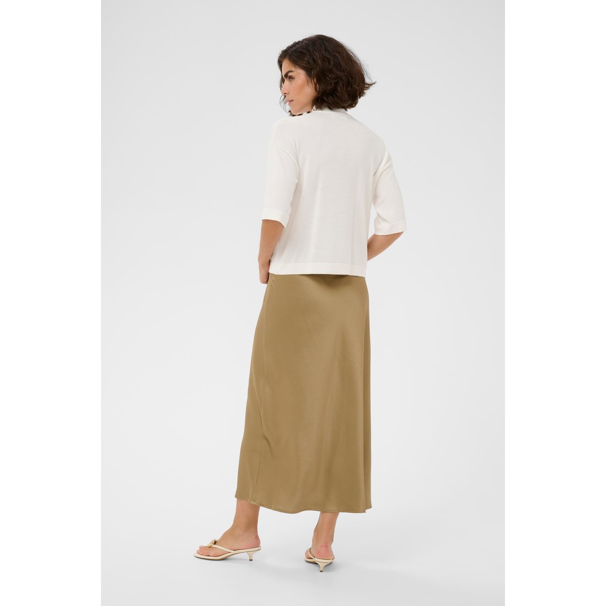 Pullover tricoté blanc, KAFFE