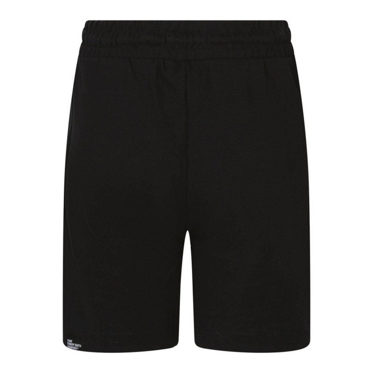 Short en coton noir à coupe droite pourvu d'une taille élastiquée noir, TEDDY SMITH