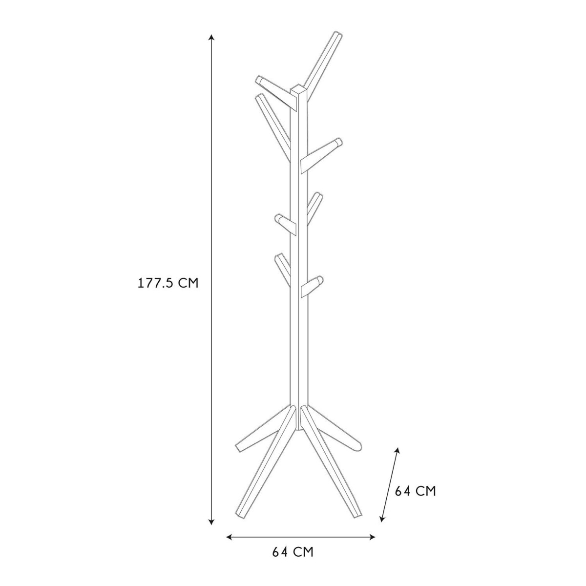 Portemanteau arbre blanc - TIA blanc, CALICOSY