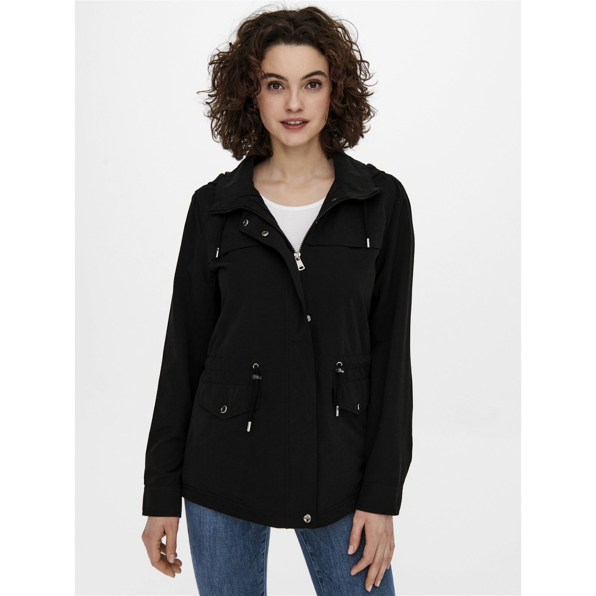 Parka à capuche black 1, ONLY