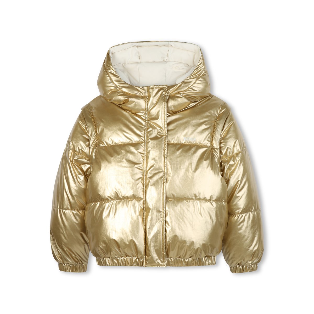 Chemise en duvet réversible avec capuche light gold, BOSS KIDSWEAR
