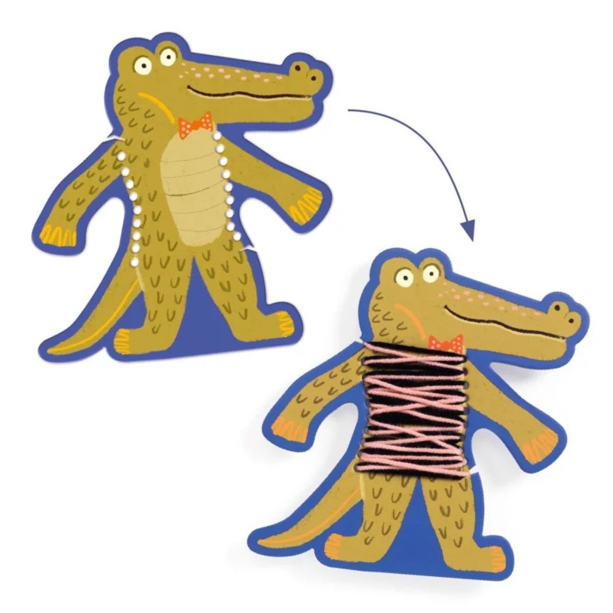 Premier tissage Les pulls des animaux couleur unique, DJECO