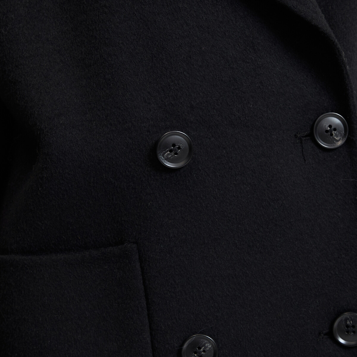 Manteau oversize, en laine mélangée, Signature MARTIAL noir, LA REDOUTE COLLECTIONS