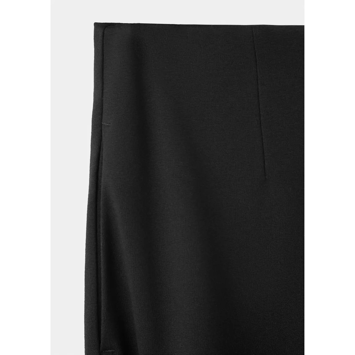 Pantalon droit taille normale noir, MANGO
