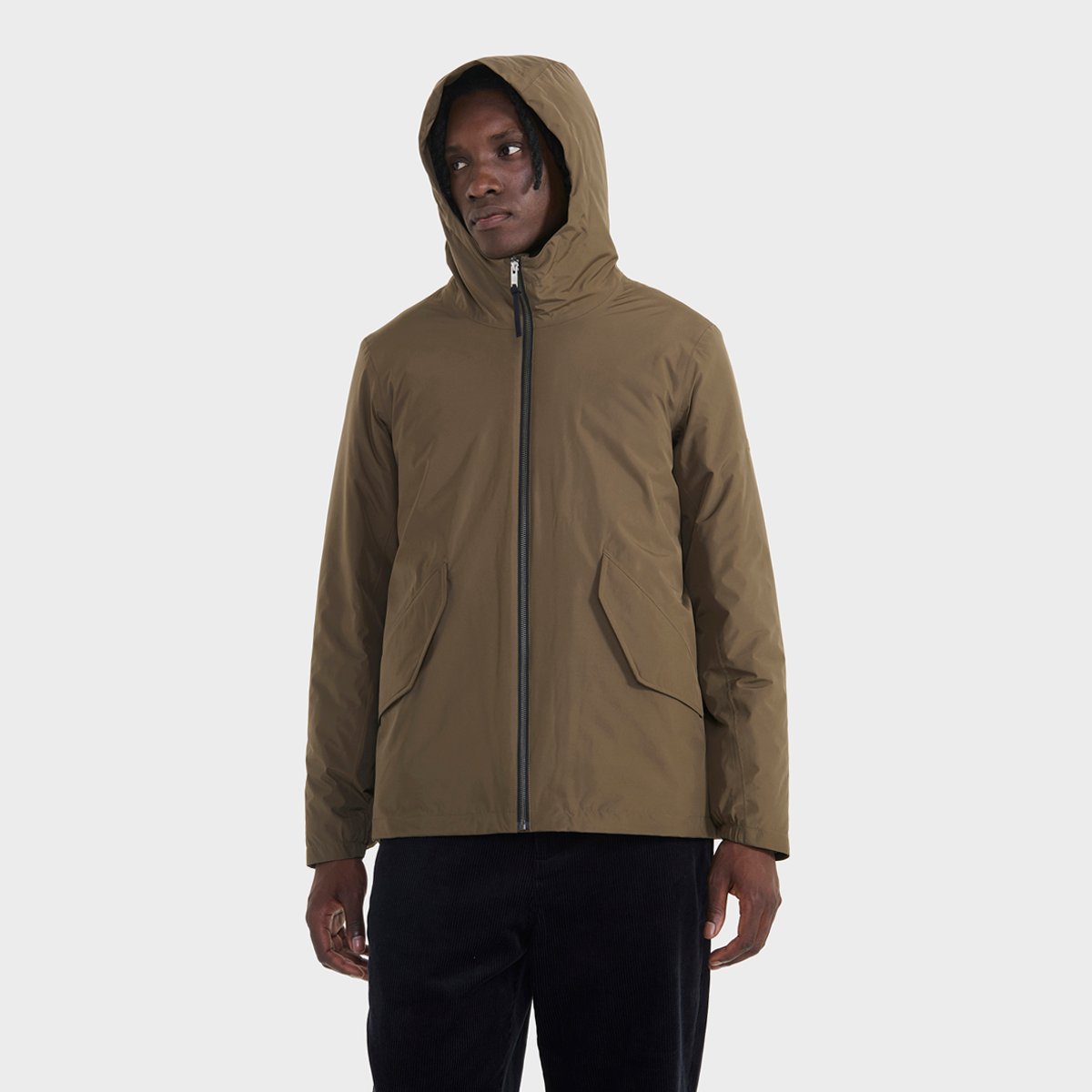 Veste MTD coupe-vent zippée kaki, AIGLE