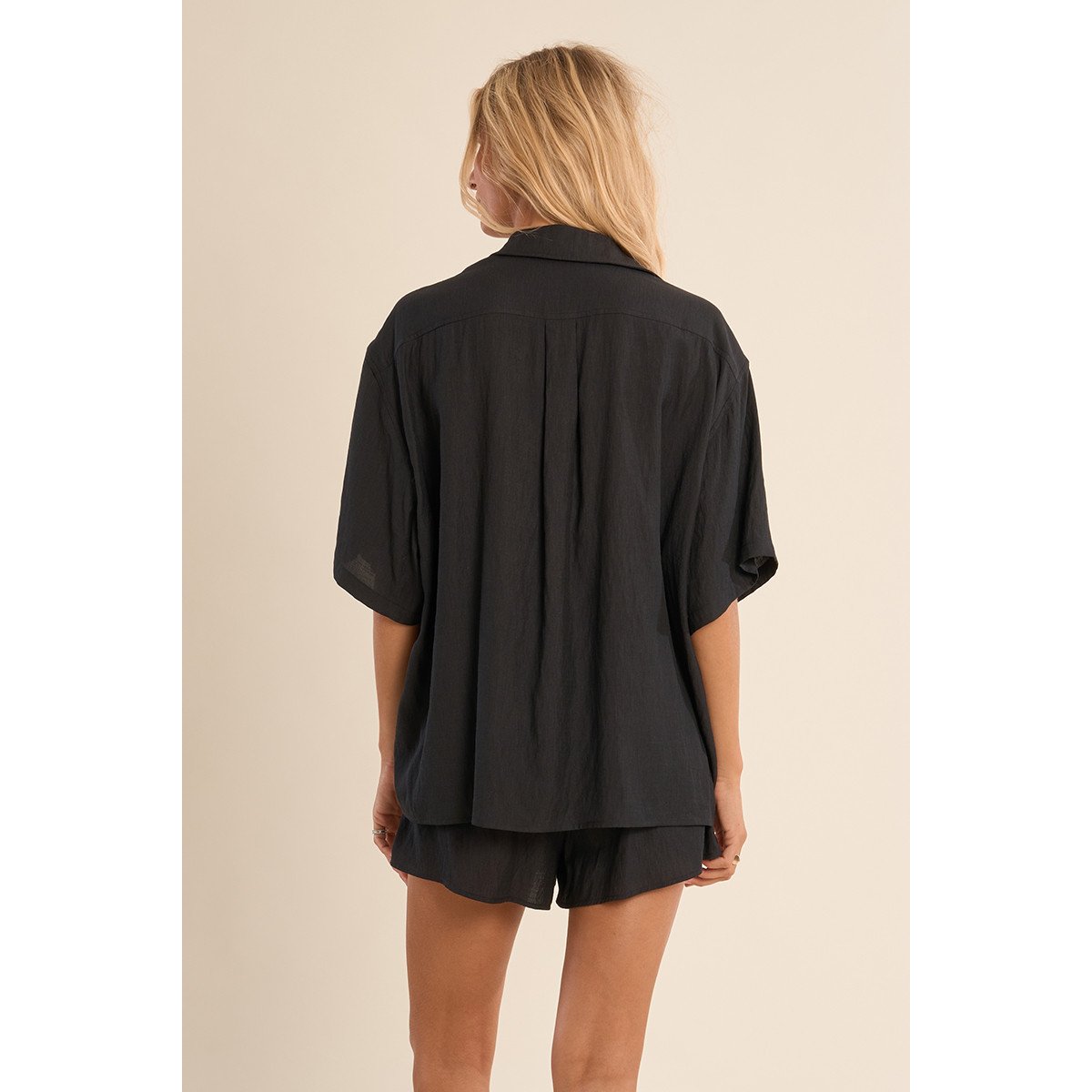 Chemise large noir, MOLLY BRACKEN