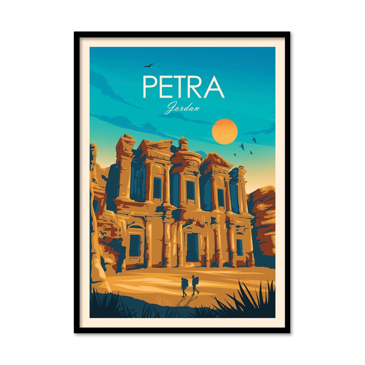 Affiche d’art et cadre noir 30 x 40 cm - Petra Jordan - Studio Inception affiche d'art avec cadre bois noir, WALL EDITIONS