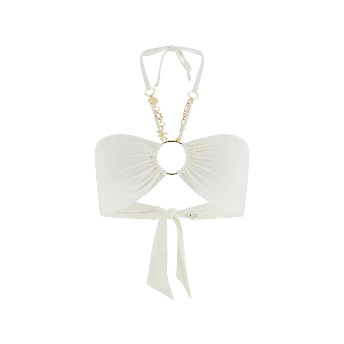 Haut De Bikini Bandeau À Anneaux blanc, GUESS