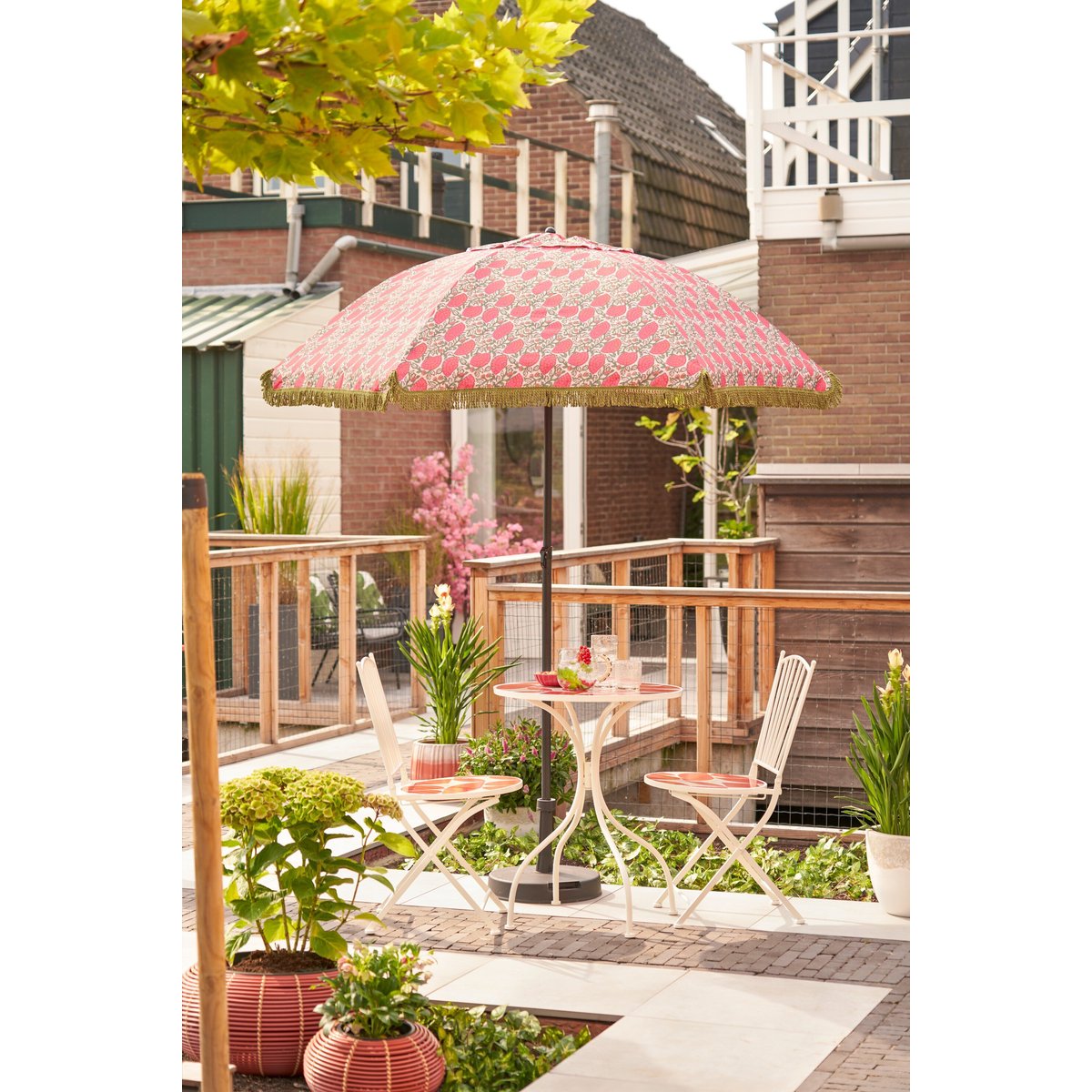 Parasol fleuri MITCHELL fuchsia, IN THE MOOD COLLECTION