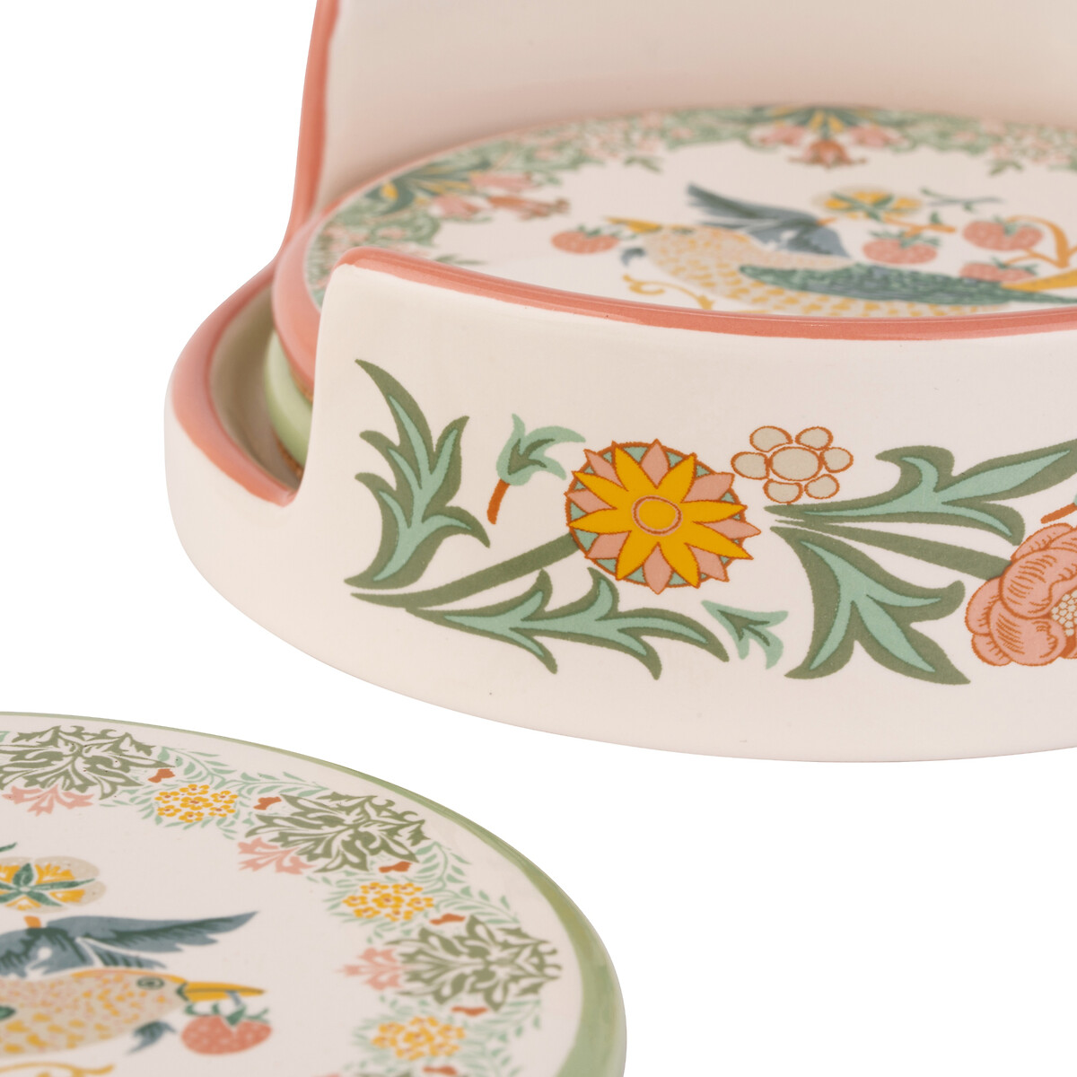 Set of 4 Kitchen Garden Coasters multi-coloured, WILLIAM MORRIS AT HOME