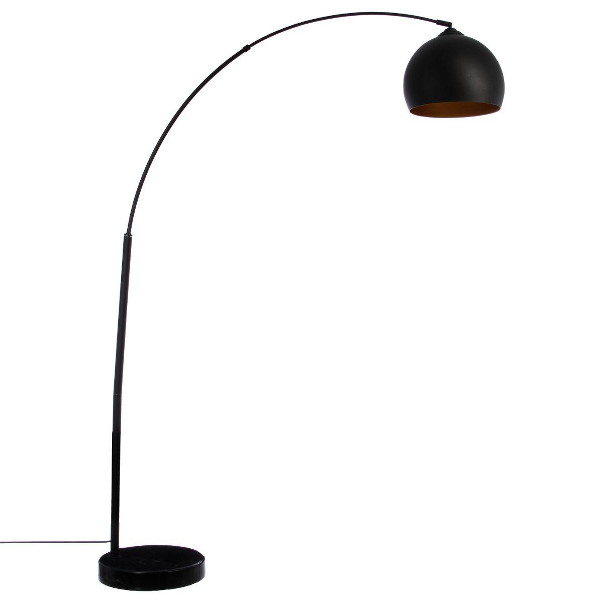 Lampadaire arc marbre HYTO noir, ATMOSPHERA