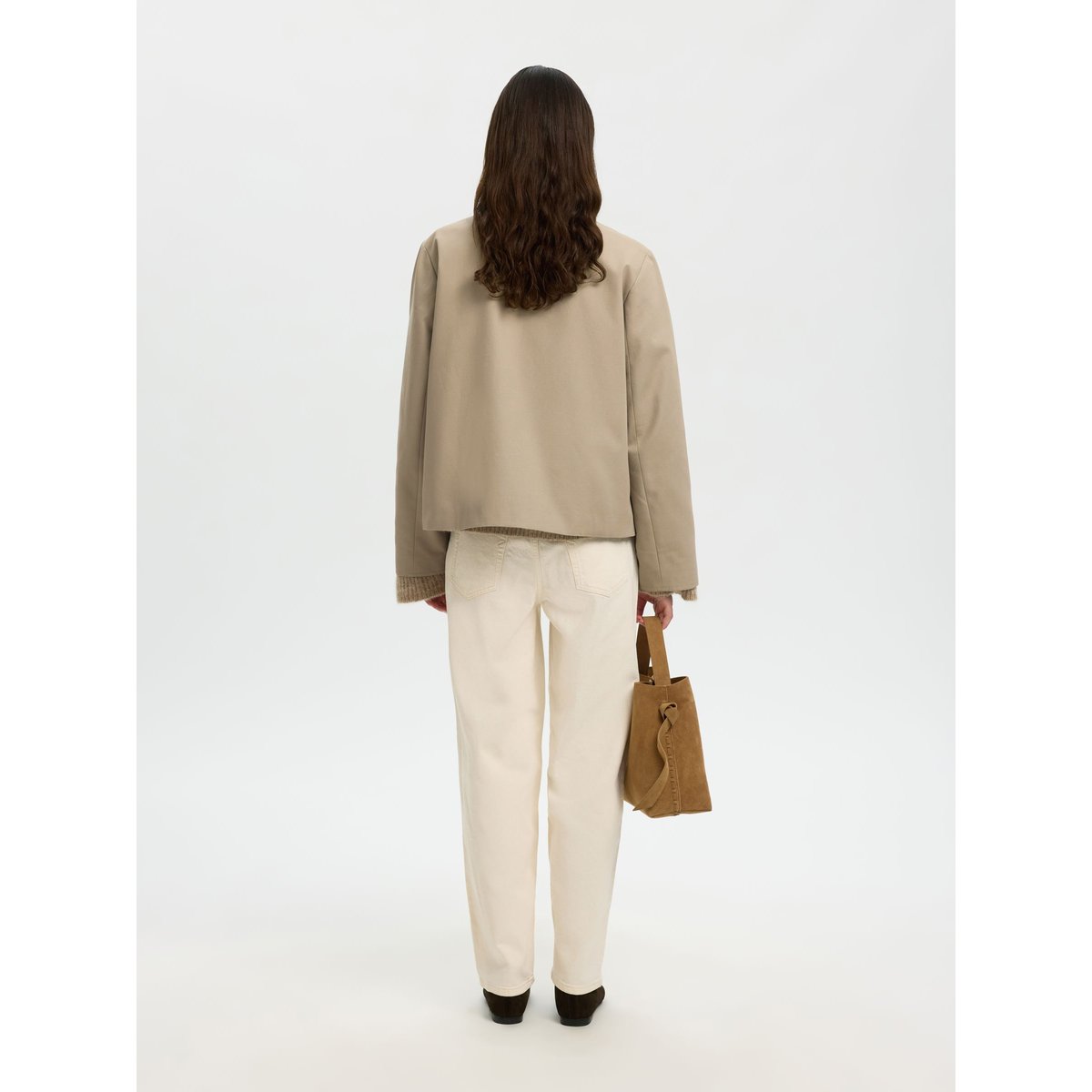 Veste Courte greige, SELECTED
