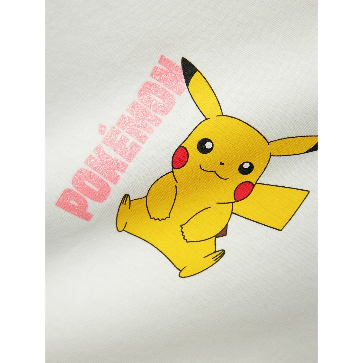 T-shirt manches courtes, imprimé Pokémon blanc, NAME IT