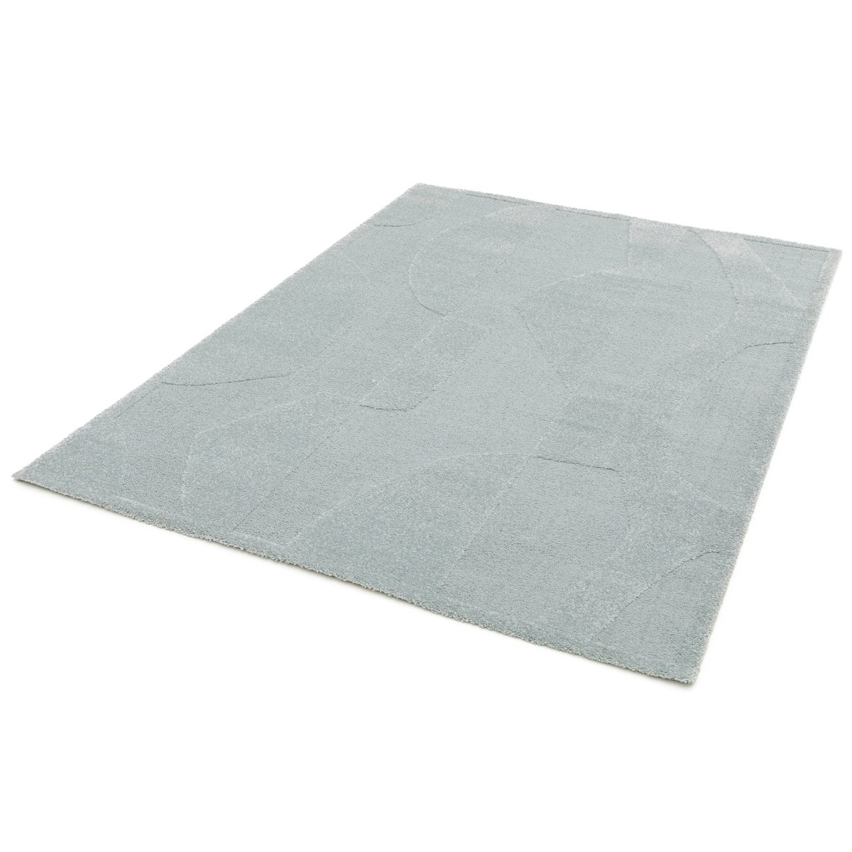 Tapis doux à relief SILENCIO bleu naturel, AFK LIVING