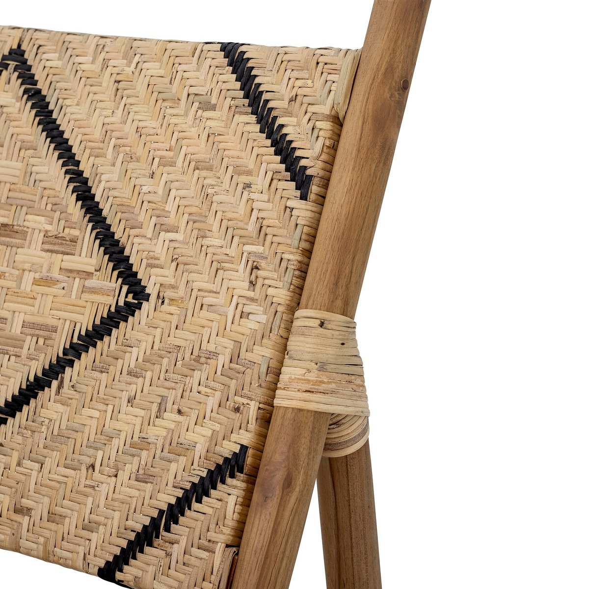 Fauteuil de salon en teck nature LENNOX marron, BLOOMINGVILLE