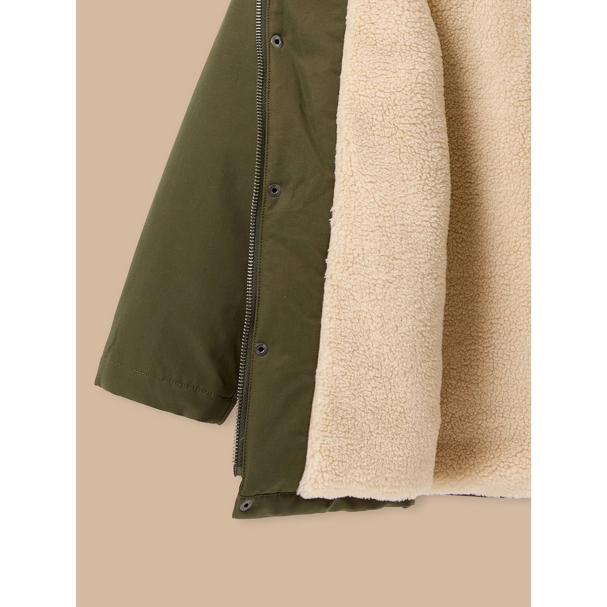 Parka doublée sherpa kaki, CYRILLUS
