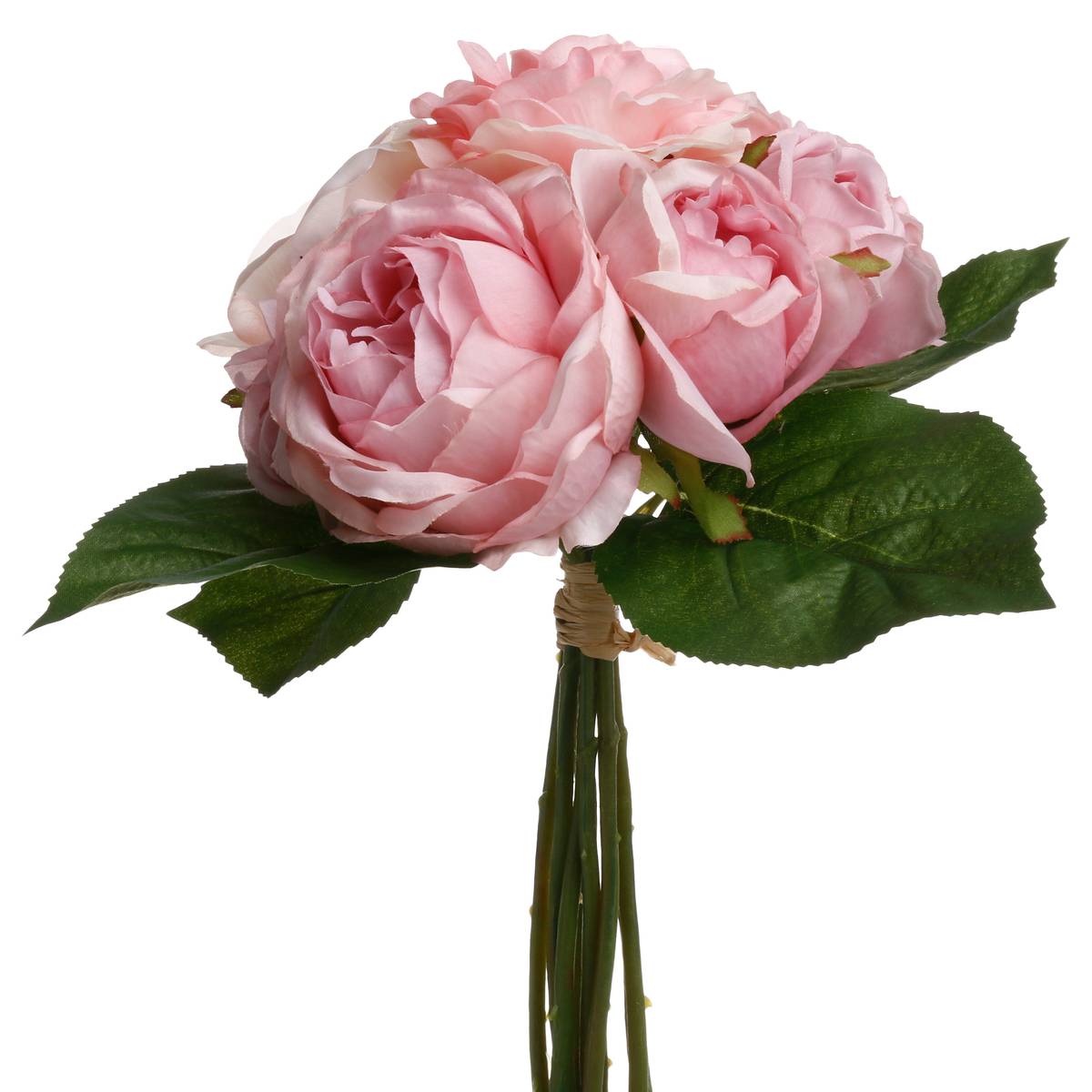 Bouquet de 9 roses artificielles rose moyen, ATMOSPHERA