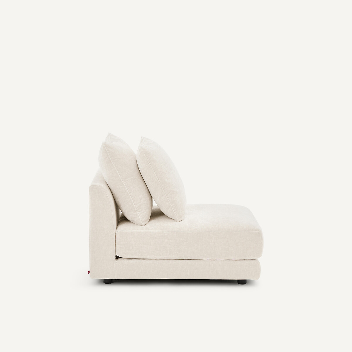 Modularer Sessel aus Chenille-Samt, TIBERIO weiss, AM.PM