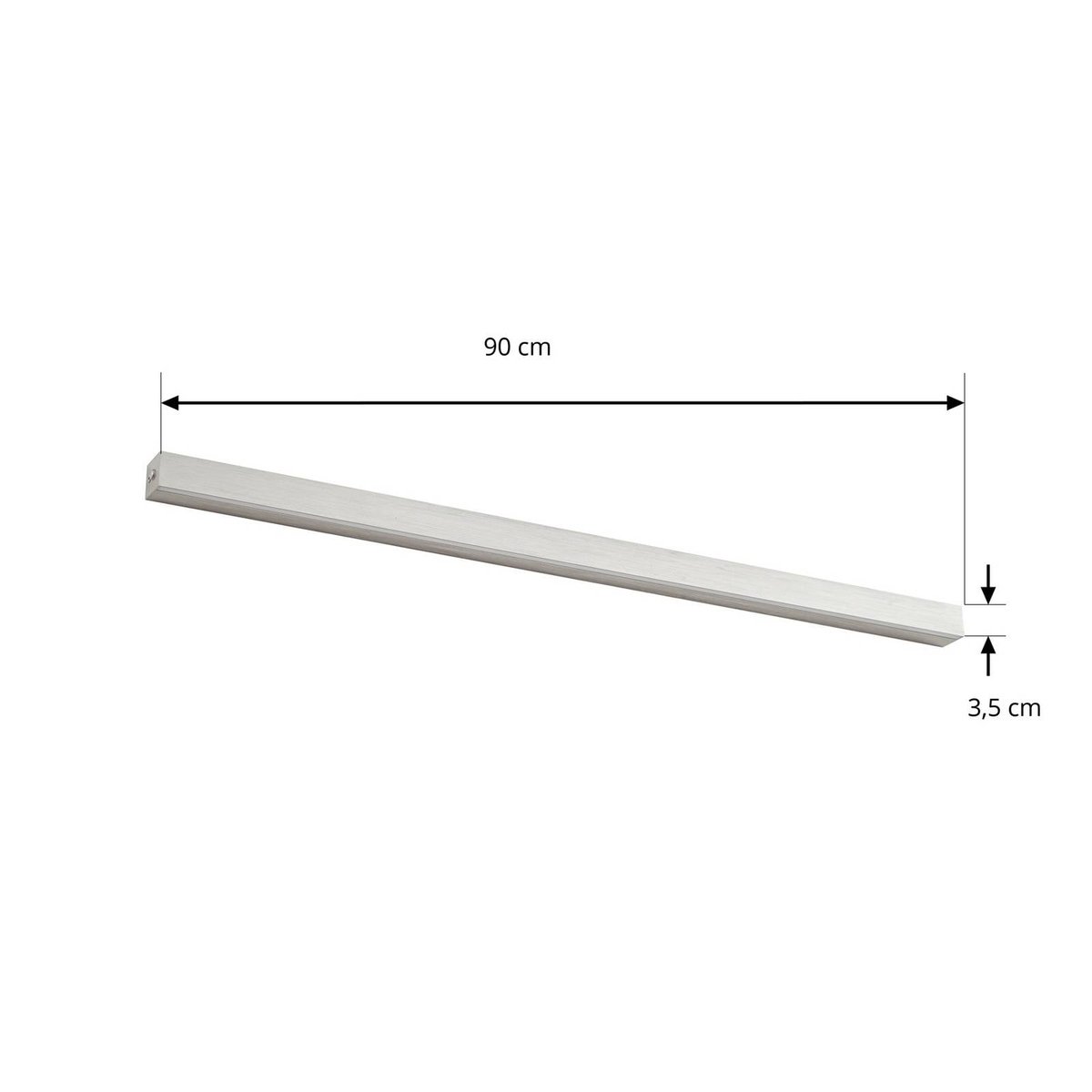 Applique en métal moderneLED, Kinsley nickel, blanc, LUCANDE
